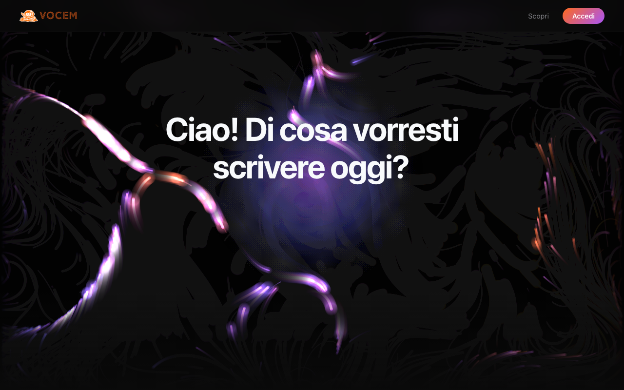 Screenshot del sito vocem.it — realizzato da LAMPO3